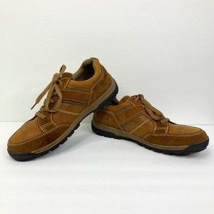 Men's Nunn Bush Brown All-Terrain Comfort hiking walking Leather shoes 8M